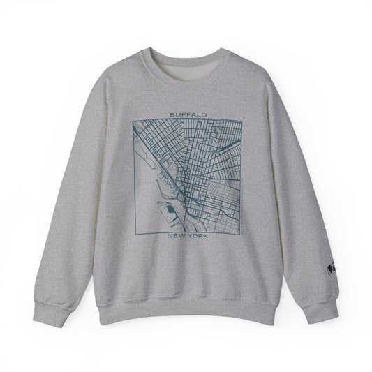 716 Supply Co. | Buffalo Street Map Crewneck Sweatshirt