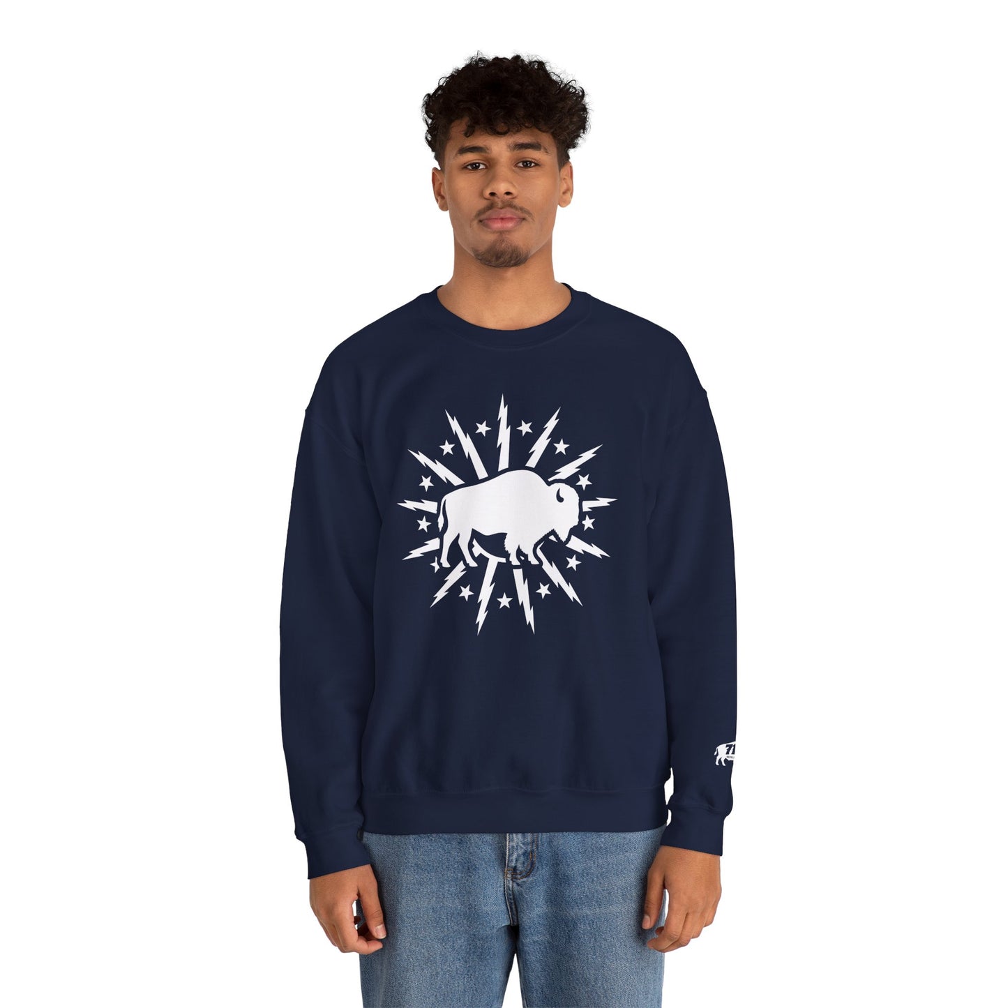 716 Supply Co. | Buffalo Starburst Navy Crewneck Sweatshirt