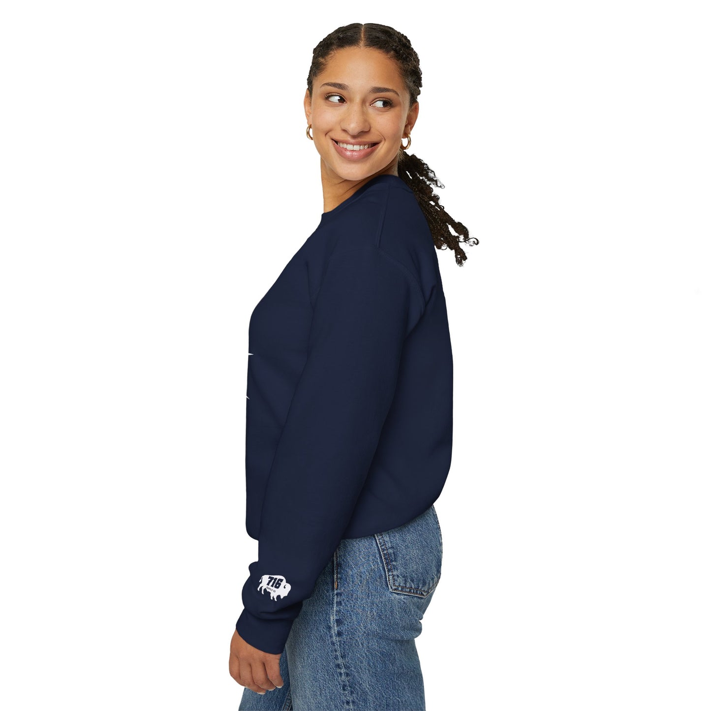 716 Supply Co. | Buffalo Starburst Navy Crewneck Sweatshirt