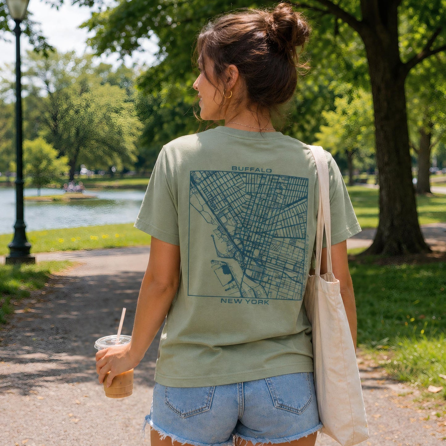 716 Supply Co. | 2 Sided Buffalo Street Map Tee