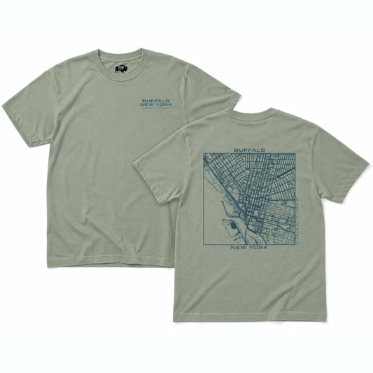 716 Supply Co. | 2 Sided Buffalo Street Map Tee