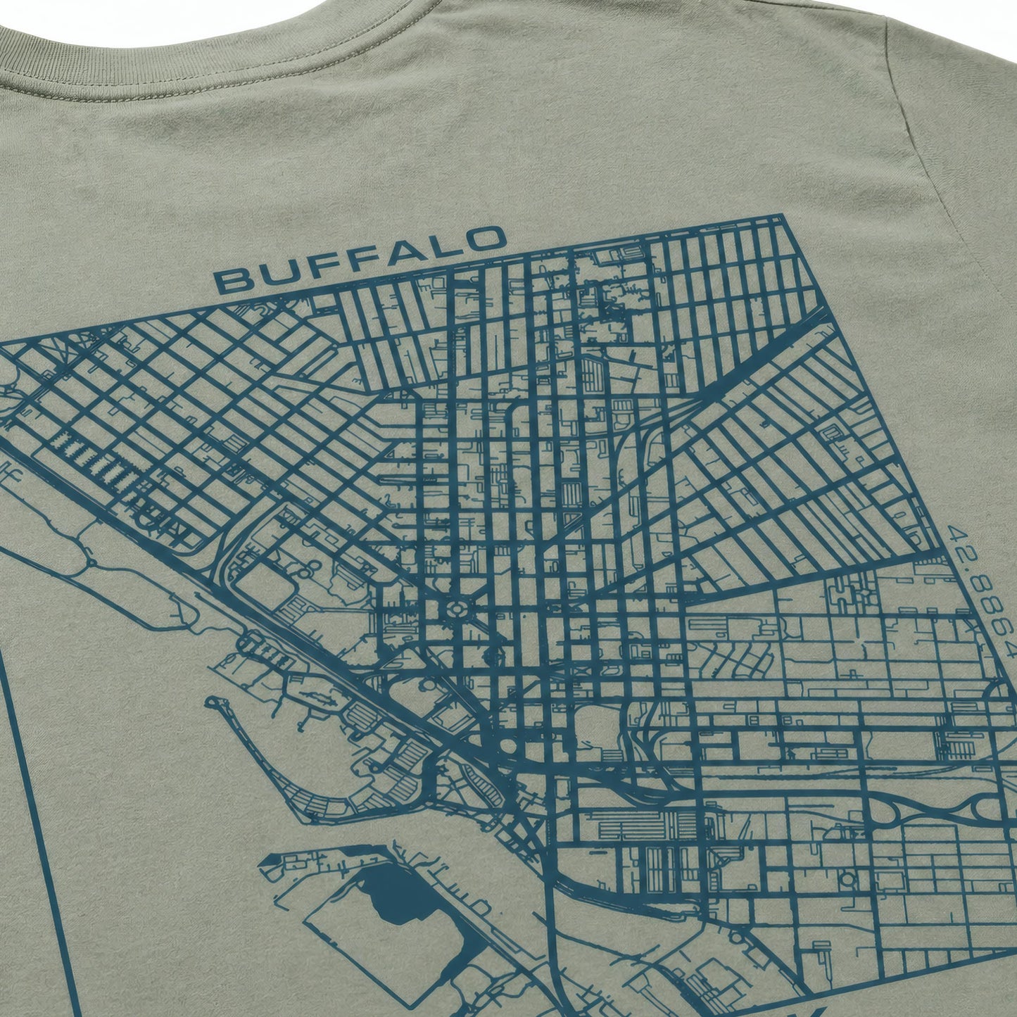 716 Supply Co. | 2 Sided Buffalo Street Map Tee