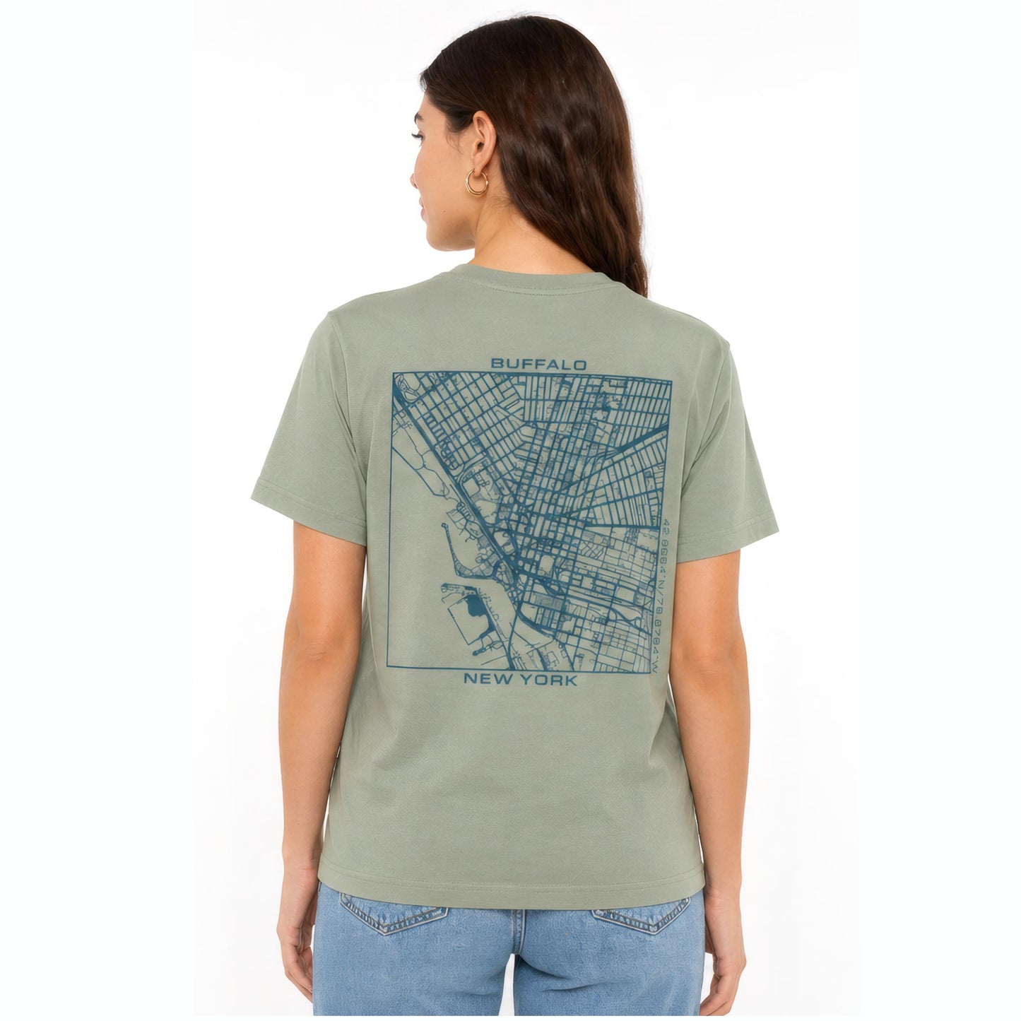 716 Supply Co. | 2 Sided Buffalo Street Map Tee