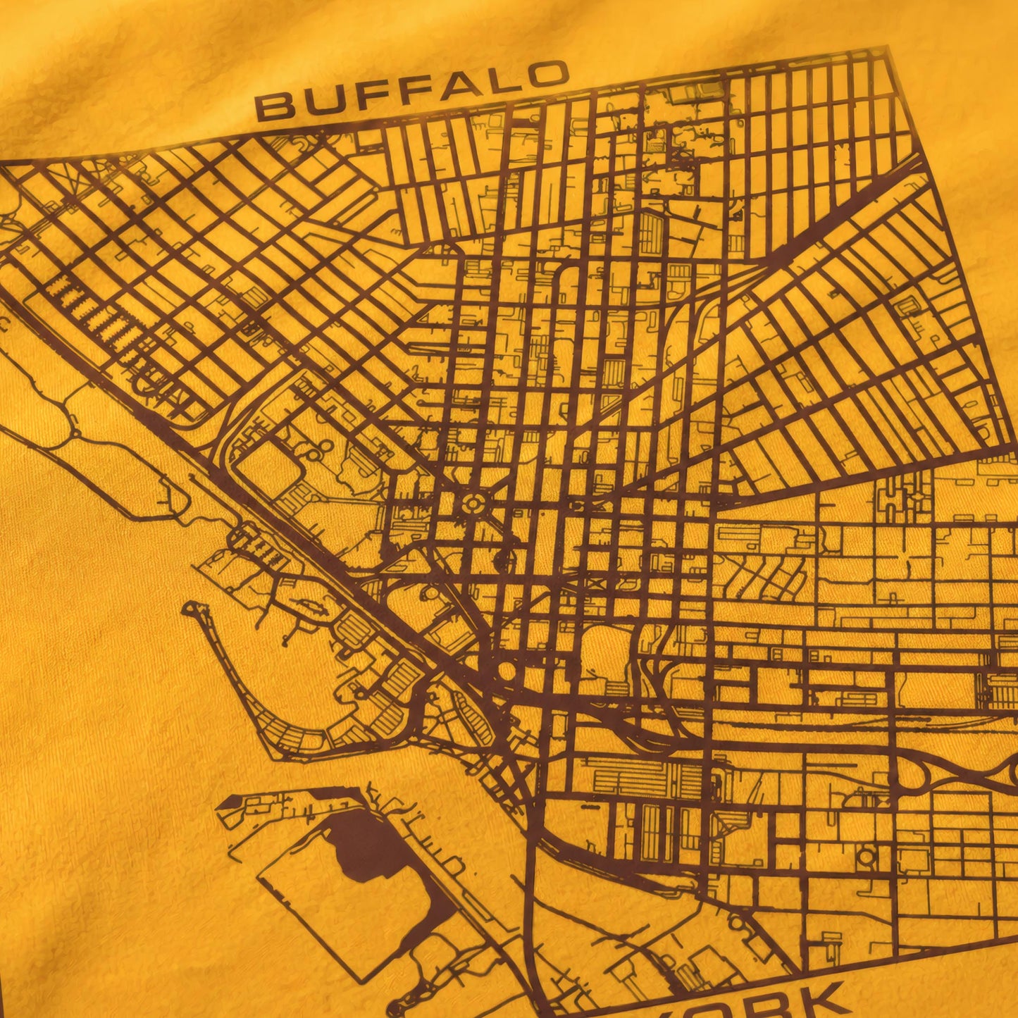 716 Supply Co. | Buffalo Street Map Yellow Tee