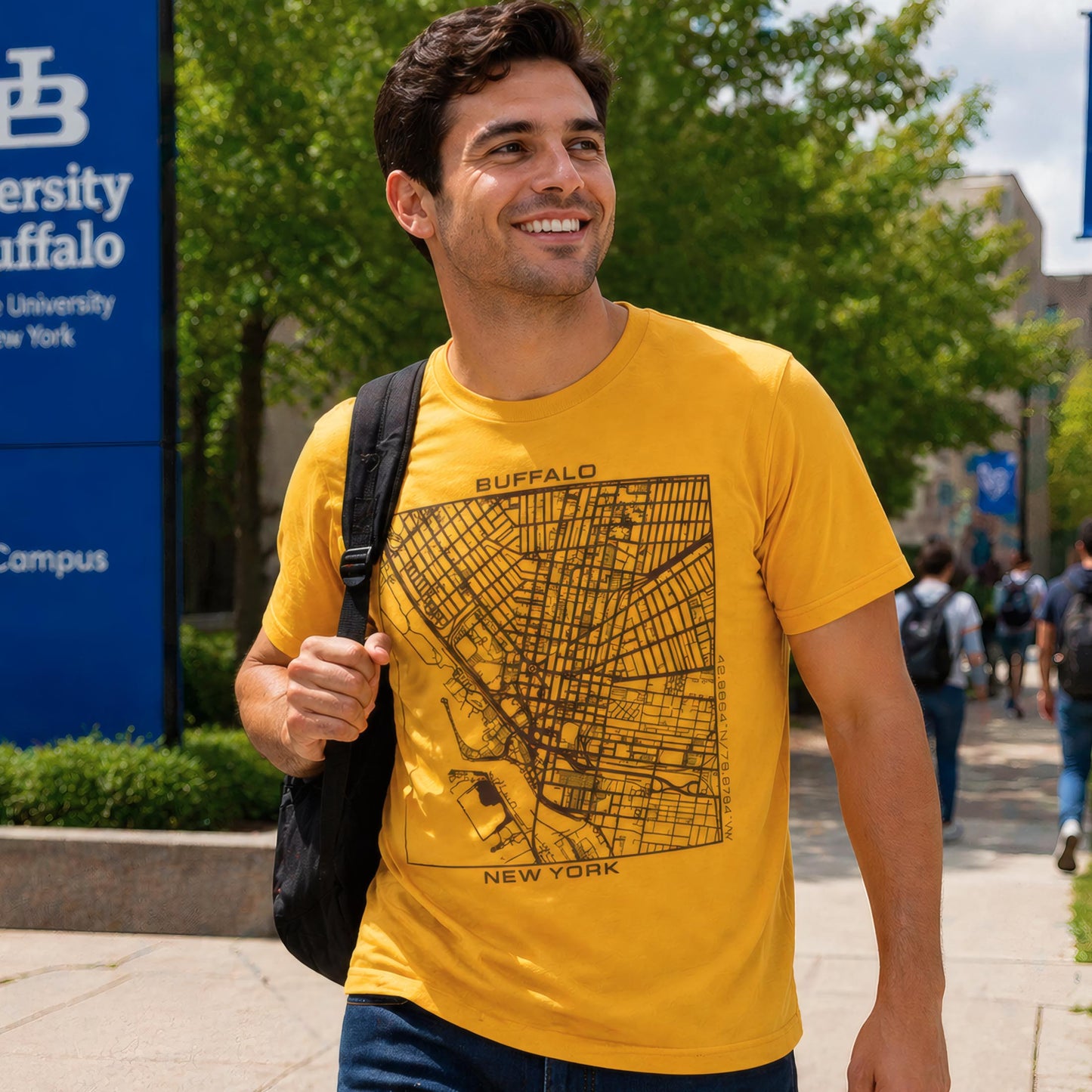 716 Supply Co. | Buffalo Street Map Yellow Tee