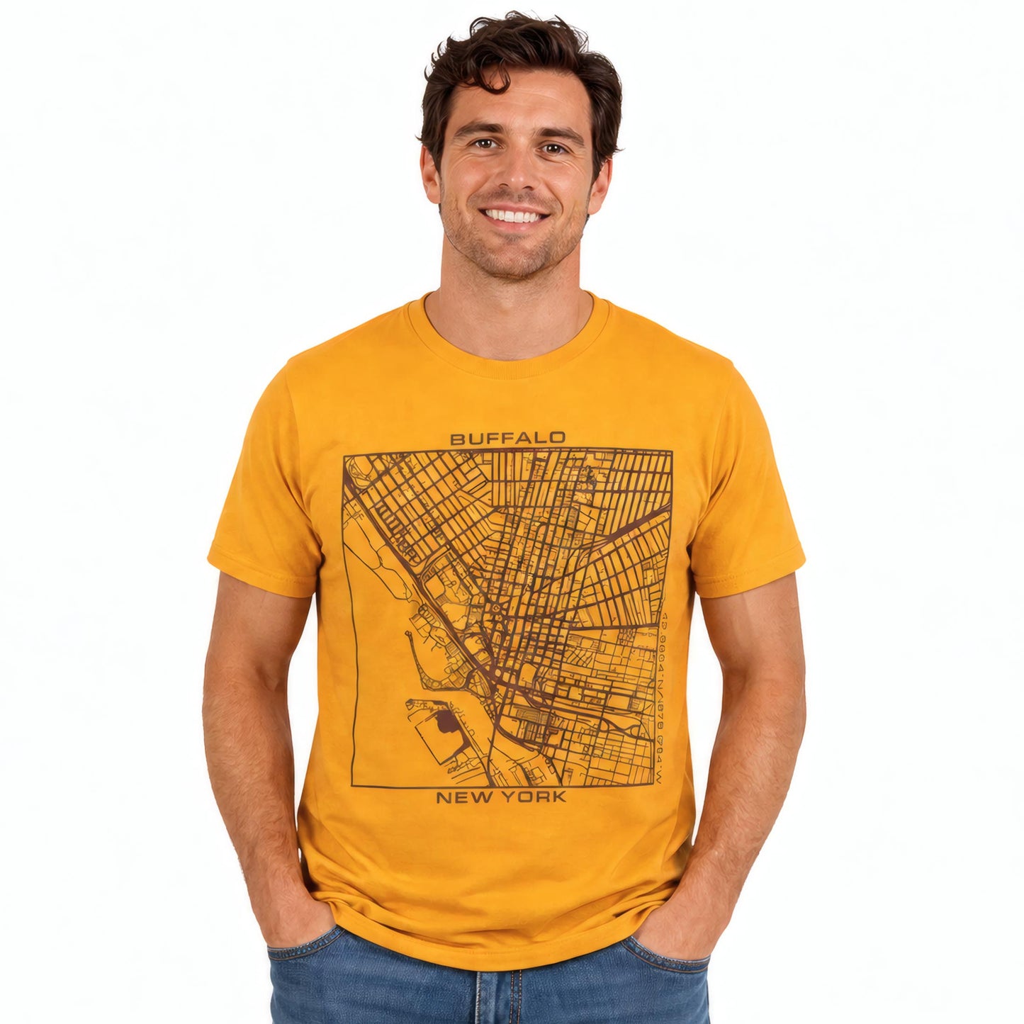 716 Supply Co. | Buffalo Street Map Yellow Tee