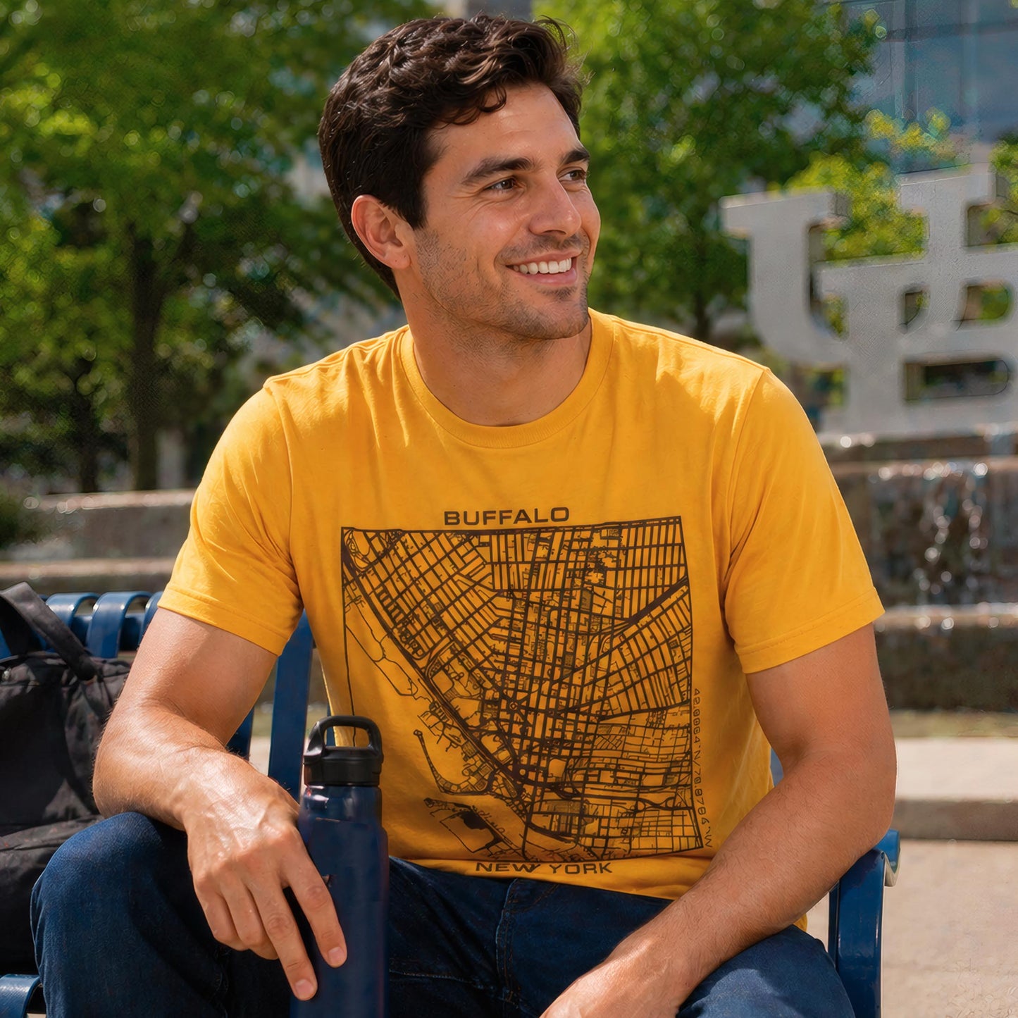 716 Supply Co. | Buffalo Street Map Yellow Tee