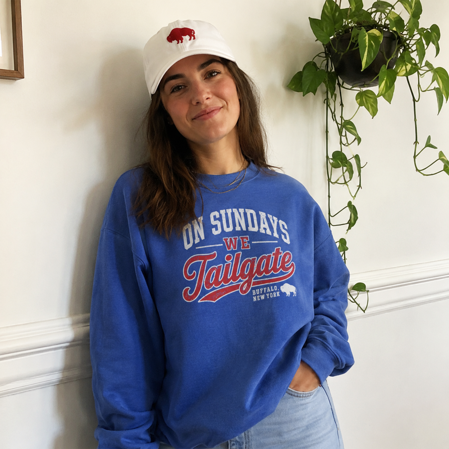 716 Supply Co. | On Sundays We Tailgate Game Day Crewneck Sweatshirt