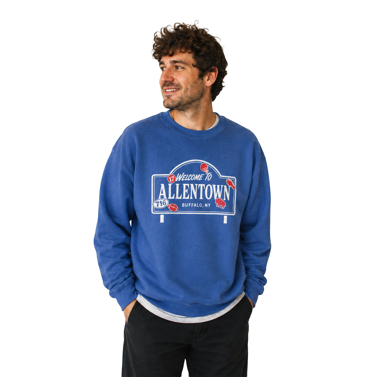 716 Supply Co. | Greetings From Allentown Game Day Fan Crewneck Sweatshirt