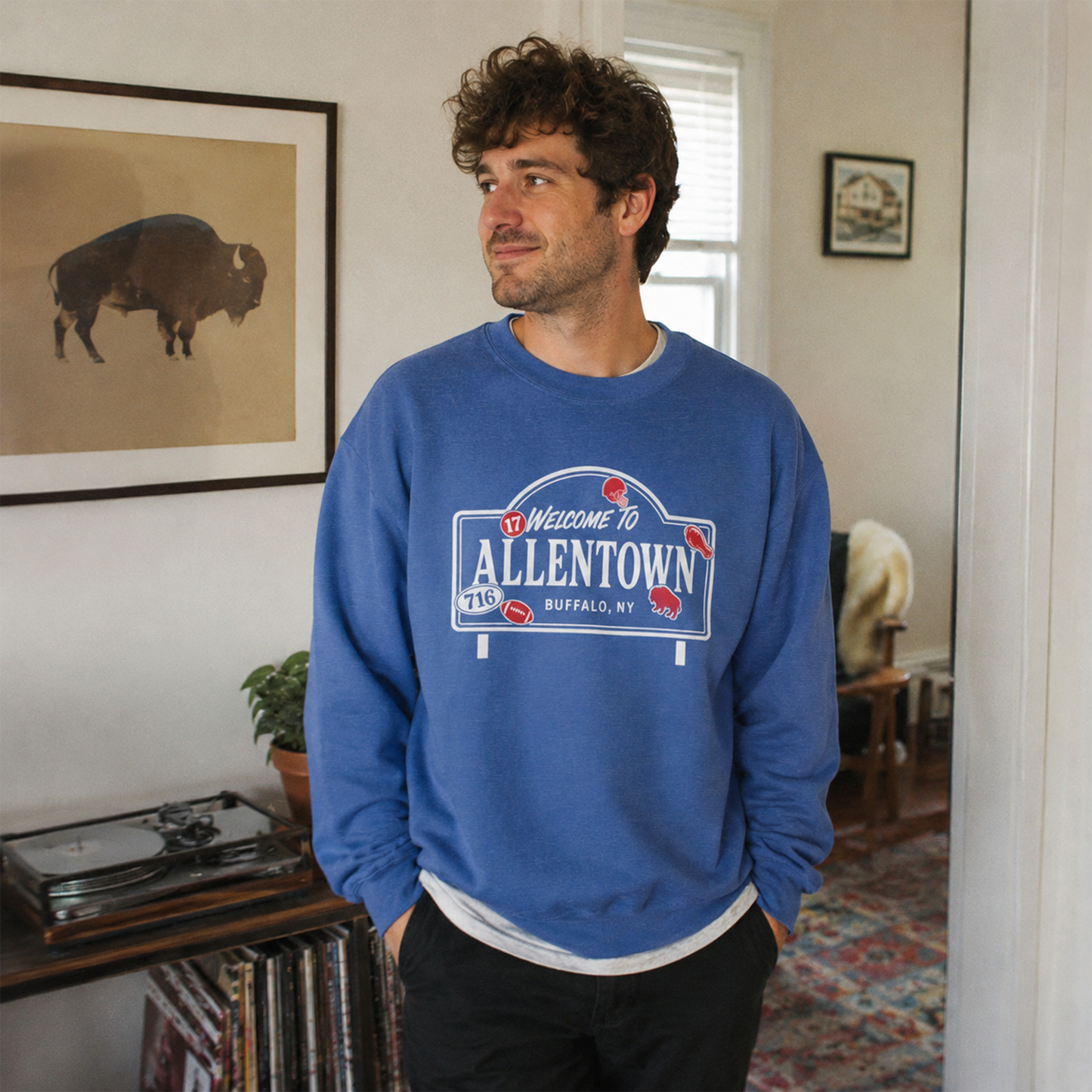 716 Supply Co. | Greetings From Allentown Game Day Fan Crewneck Sweatshirt