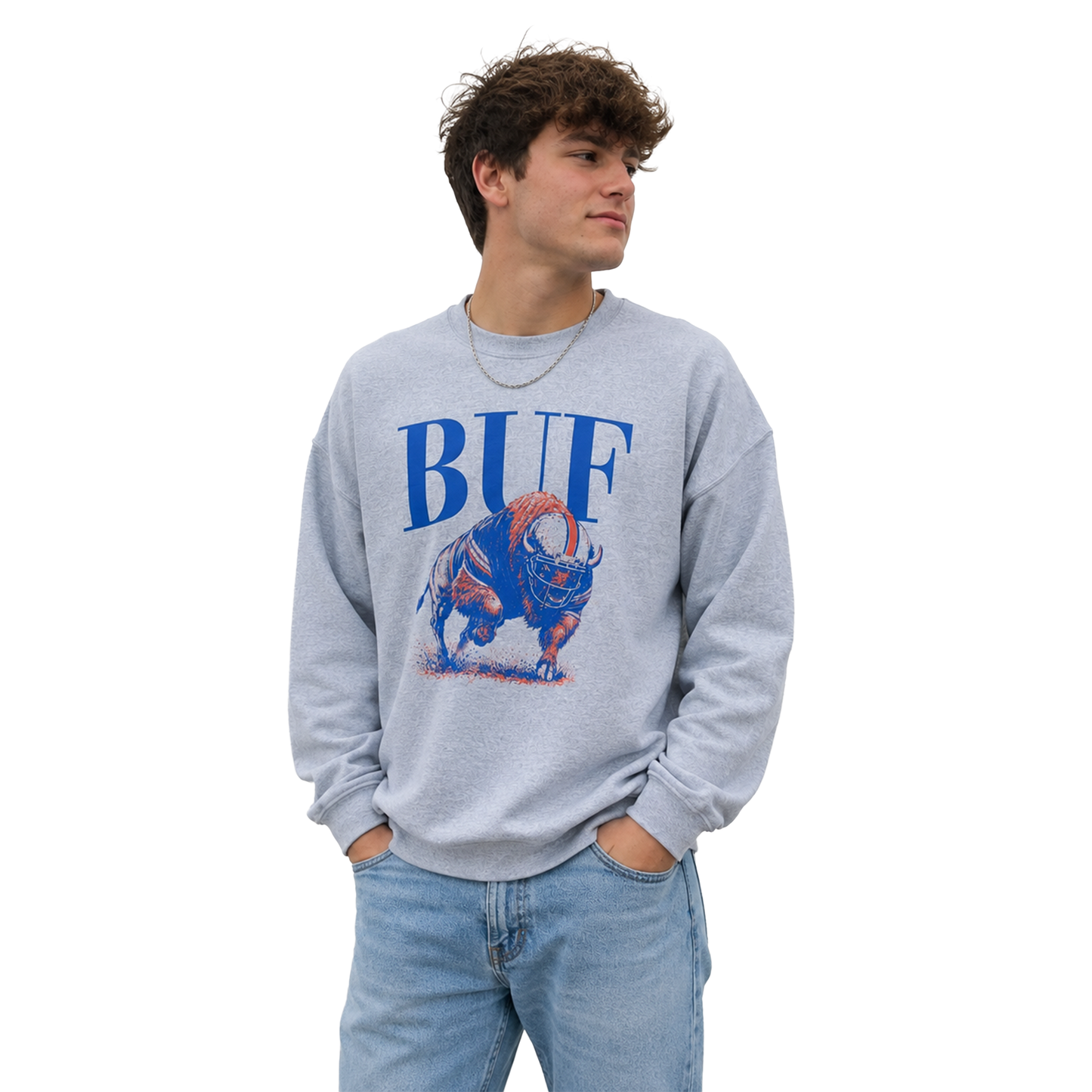 716 Supply Co. | BUF Charging Buffalo Game Day Crewneck Sweatshirt