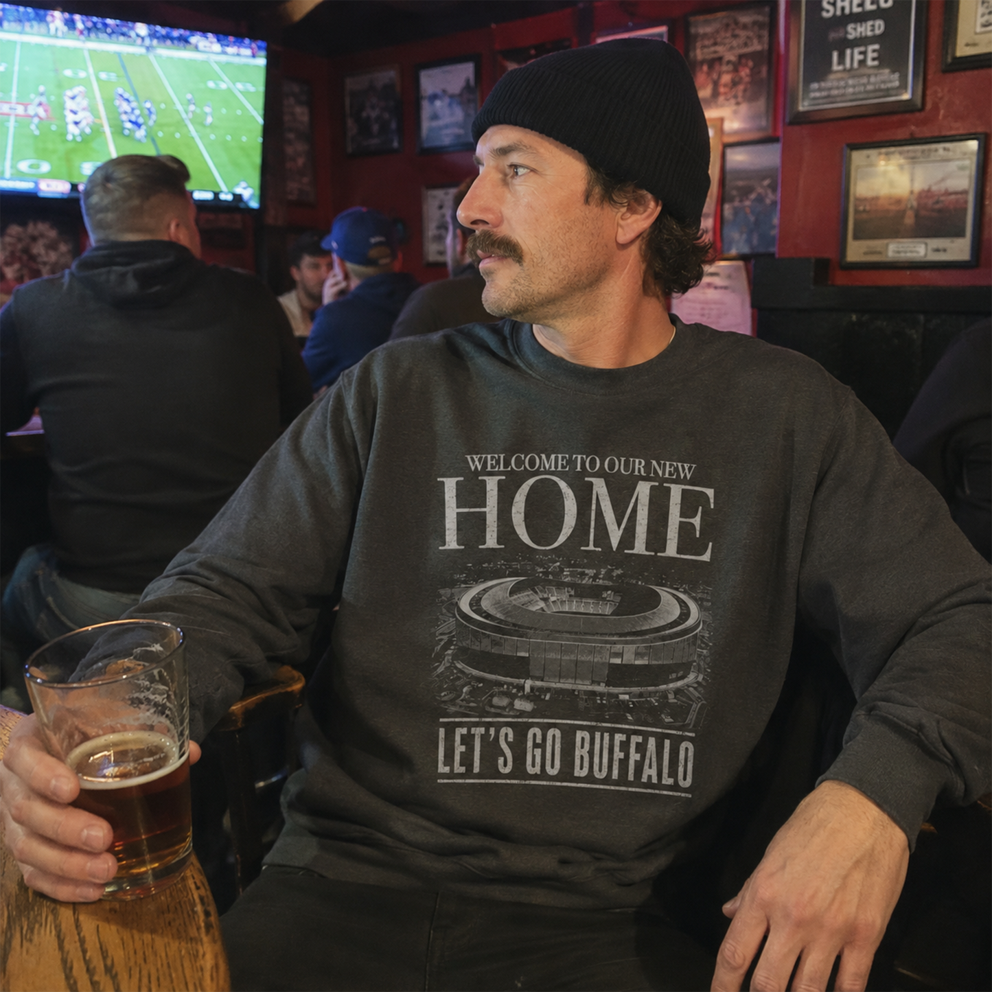 716 Supply Co. | Welcome To Our New Home, Game Day Stadium Crewneck Sweatshirt