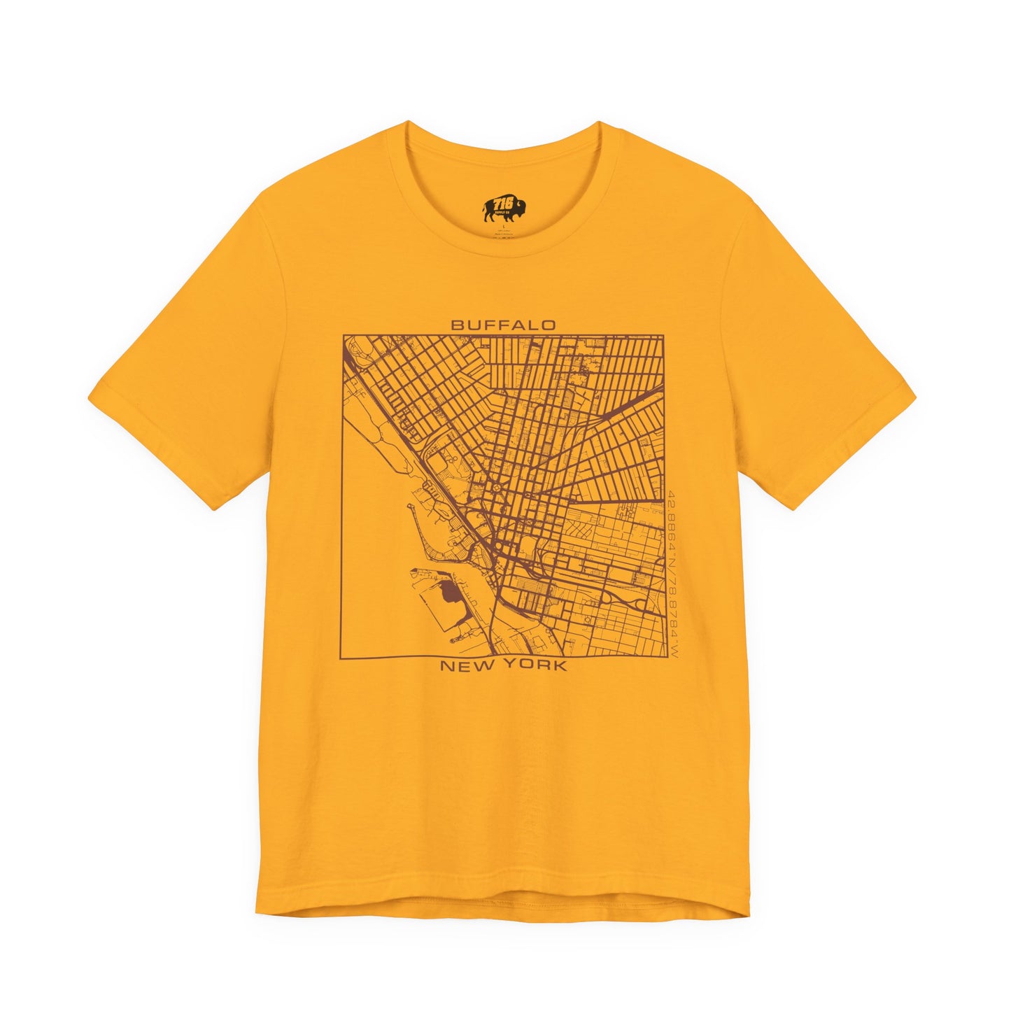 716 Supply Co. | Buffalo Street Map Yellow Tee