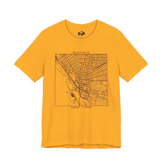 716 Supply Co. | Buffalo Street Map Yellow Tee