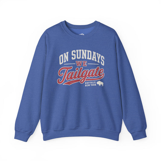 716 Supply Co. | On Sundays We Tailgate Game Day Crewneck Sweatshirt