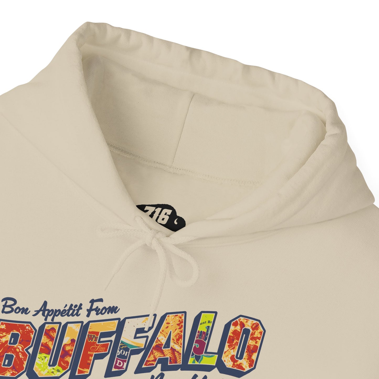 716 Supply Co. | Bon Appetite Buffalo Food Postcard Hoodie