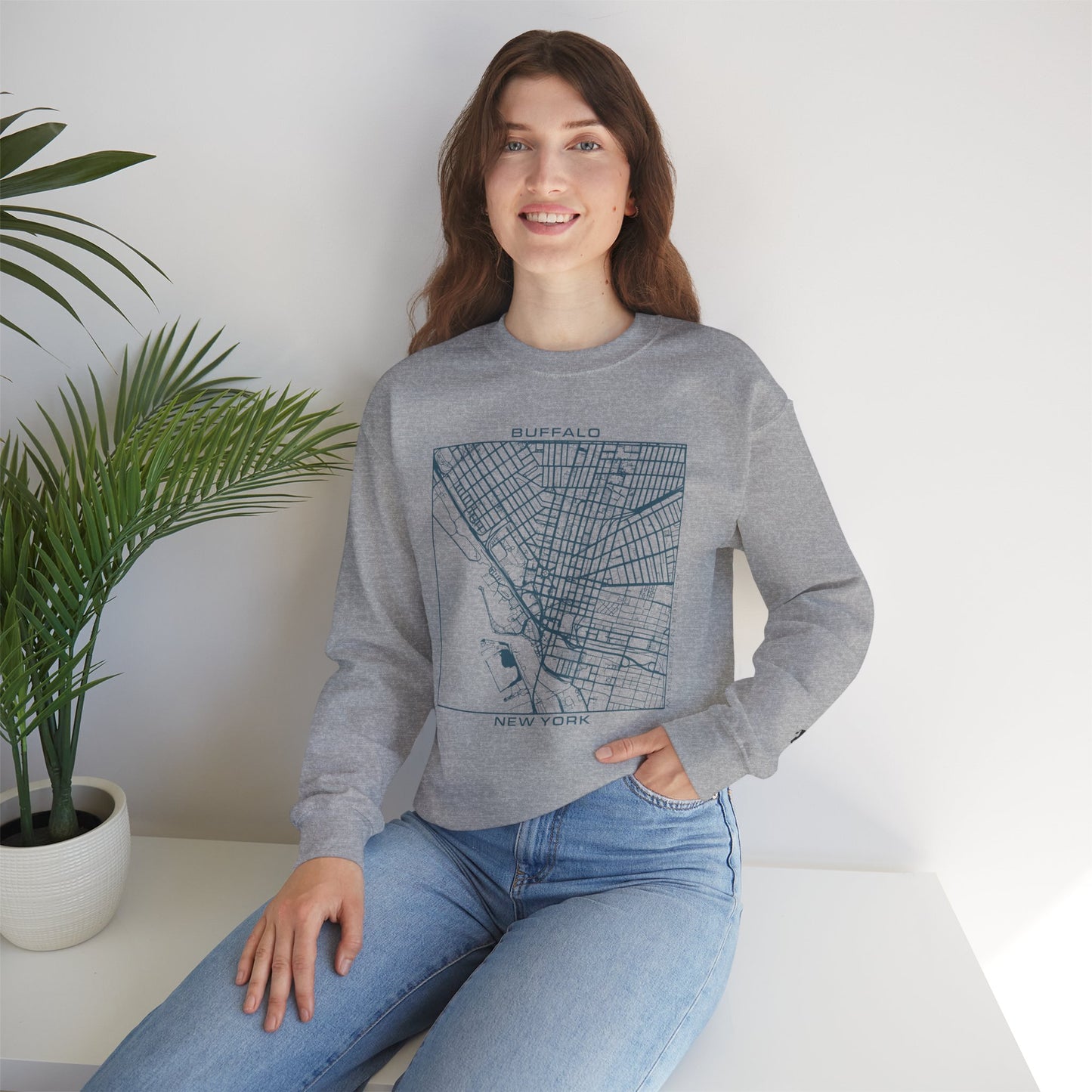 716 Supply Co. | Buffalo Street Map Crewneck Sweatshirt