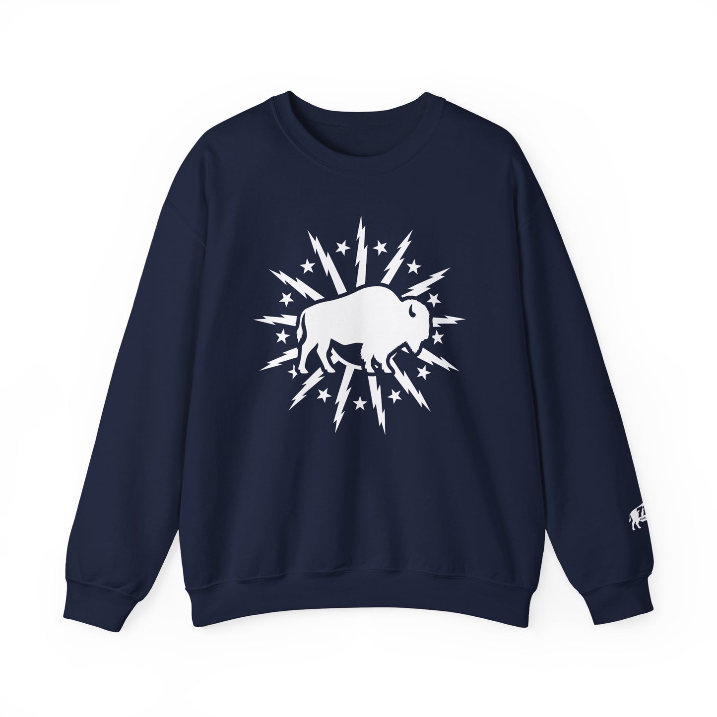 716 Supply Co. | Buffalo Starburst Navy Crewneck Sweatshirt
