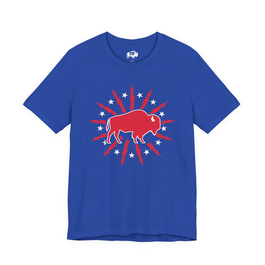 716 Supply Co. | Buffalo Starburst Red and Blue Variant Tee